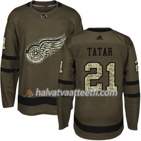Miesten NHL Detroit Red Wings Pelipaita Tomas Tatar 21 Adidas 2017-2018 Camo Vihreä Authentic Miesten NHL Detroit Red Wings Pelipaita Tomas Tatar 21 Adidas 2017-2018 Camo Vihreä Authentic